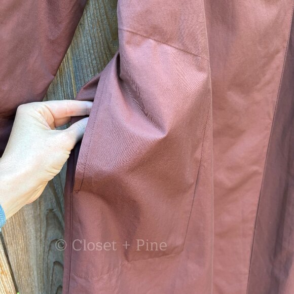 Caron Callahan Sarafina Trench Coat Claret Maroon One Size Small Medium‎ Large - Picture 9 of 16